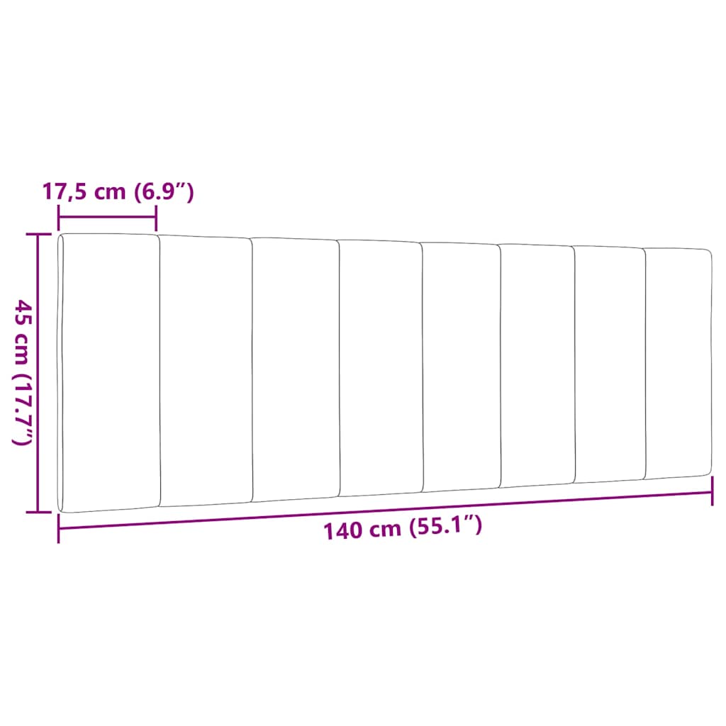 Kopfteil-Kissen "Hanko" Creme 140 cm Stoff