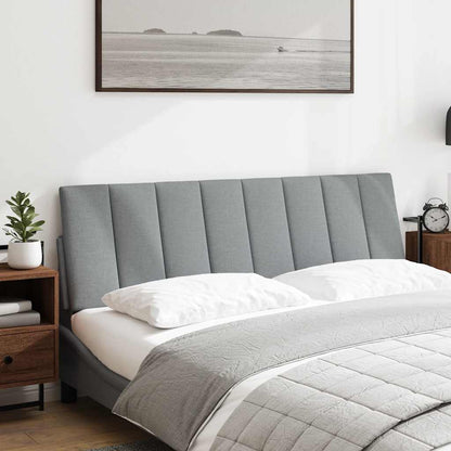 Kopfteil-Kissen "Hanko" Hellgrau 160 cm Stoff