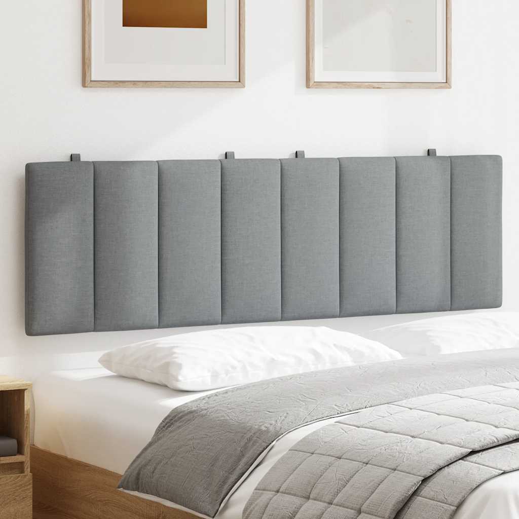 Kopfteil-Kissen "Hanko" Hellgrau 160 cm Stoff