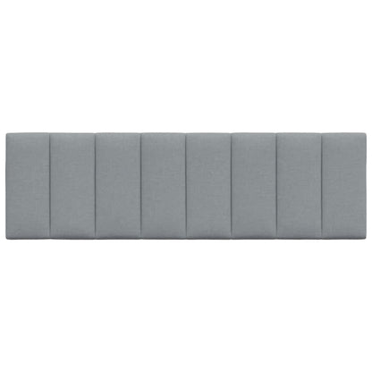 Kopfteil-Kissen "Hanko" Hellgrau 160 cm Stoff