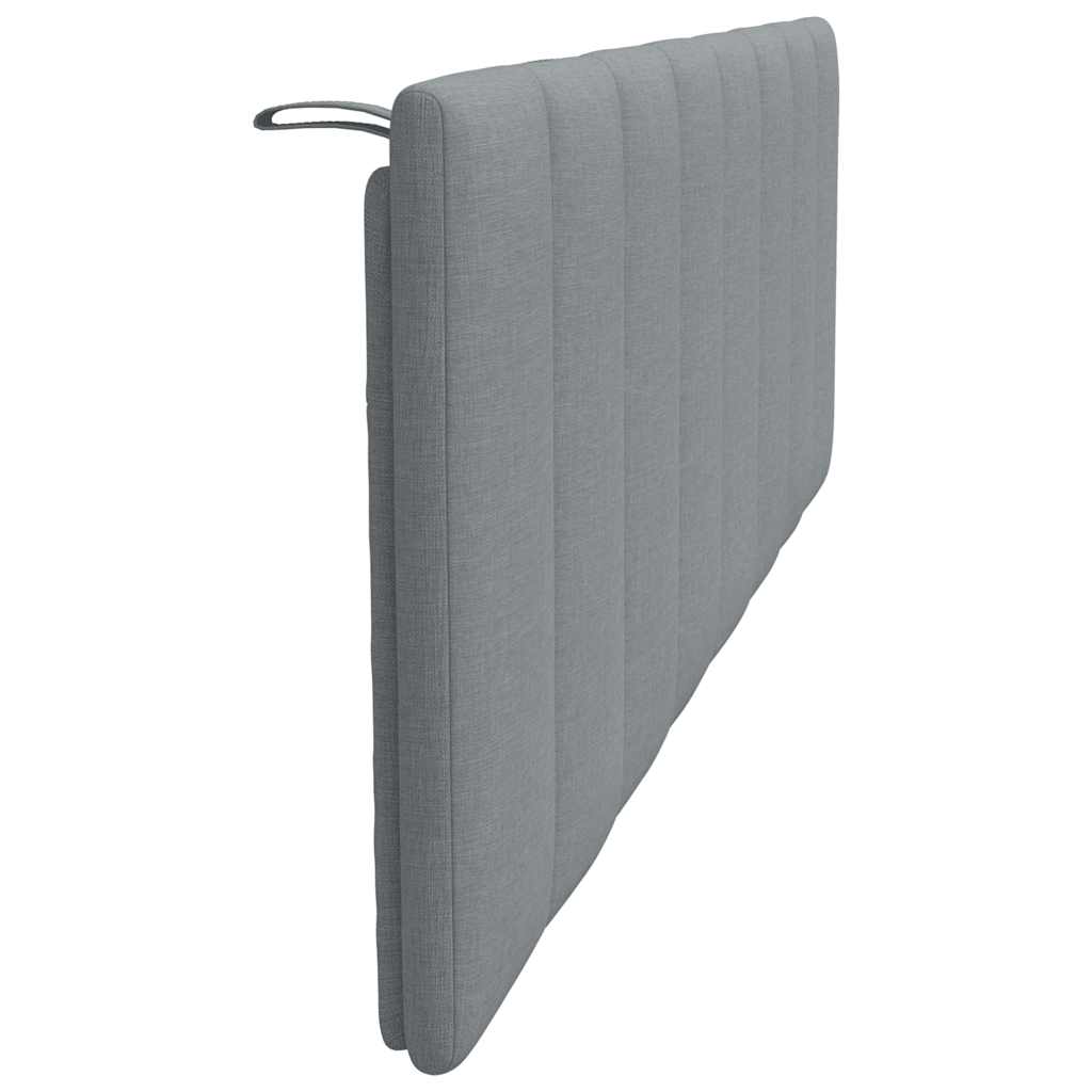 Kopfteil-Kissen "Hanko" Hellgrau 160 cm Stoff