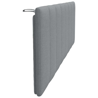 Kopfteil-Kissen "Hanko" Hellgrau 160 cm Stoff