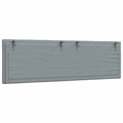 Kopfteil-Kissen "Hanko" Hellgrau 160 cm Stoff