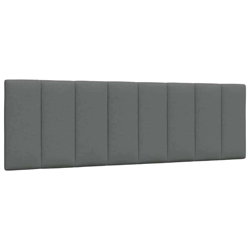 Kopfteil-Kissen "Hanko" Dunkelgrau 160 cm Stoff