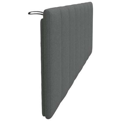 Kopfteil-Kissen "Hanko" Dunkelgrau 160 cm Stoff