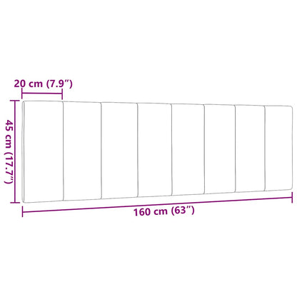 Kopfteil-Kissen "Hanko" Dunkelgrau 160 cm Stoff