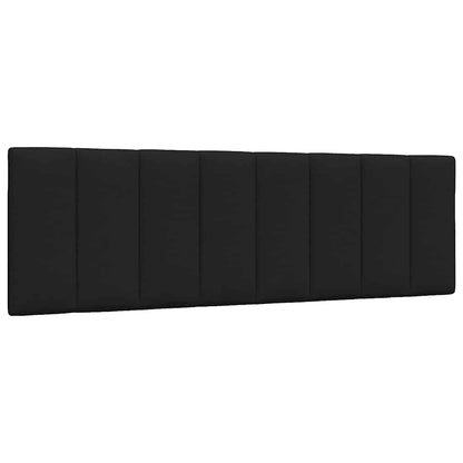 Kopfteil-Kissen "Hanko" Schwarz 160 cm Stoff