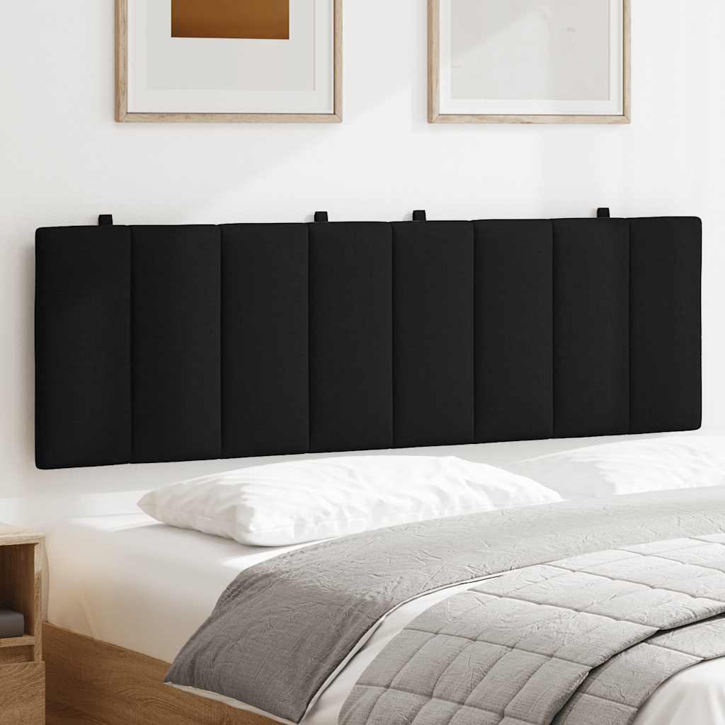 Kopfteil-Kissen "Hanko" Schwarz 160 cm Stoff