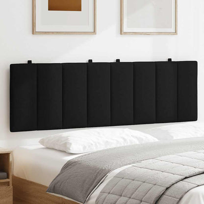 Kopfteil-Kissen "Hanko" Schwarz 160 cm Stoff