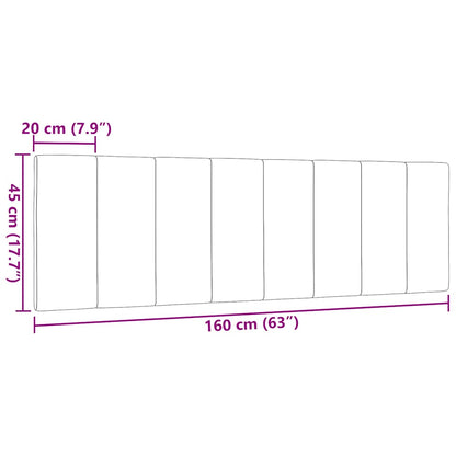 Kopfteil-Kissen "Hanko" Schwarz 160 cm Stoff