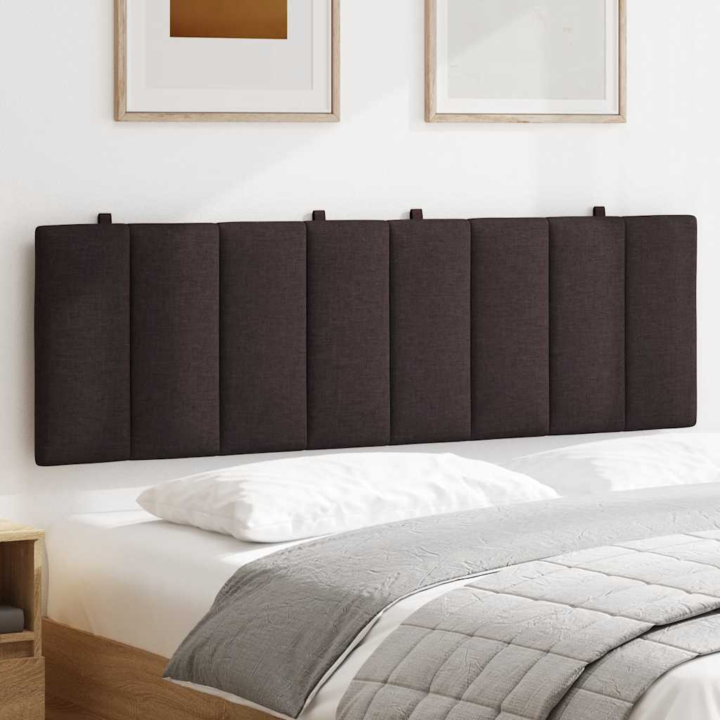Kopfteil-Kissen "Hanko" Dunkelbraun 160 cm Stoff