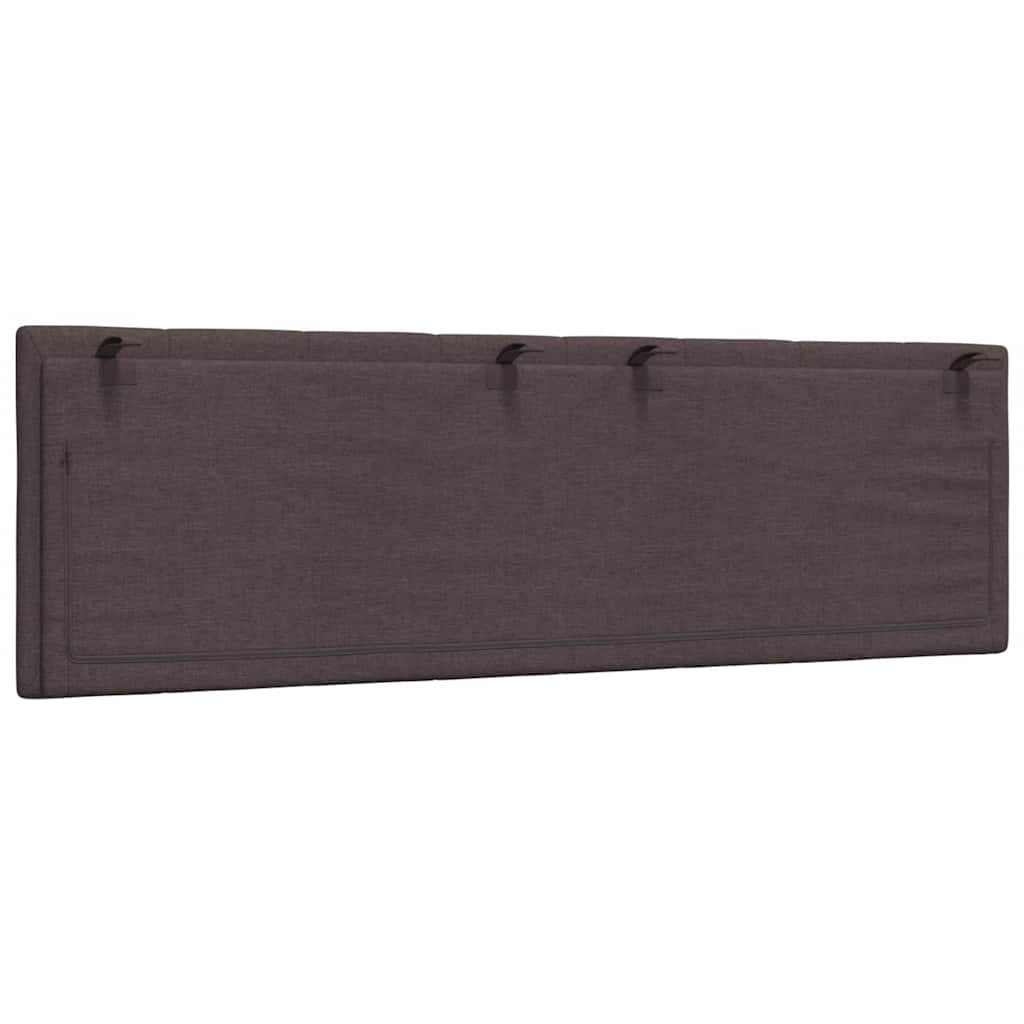 Kopfteil-Kissen "Hanko" Dunkelbraun 160 cm Stoff