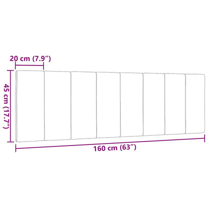 Kopfteil-Kissen "Hanko" Dunkelbraun 160 cm Stoff