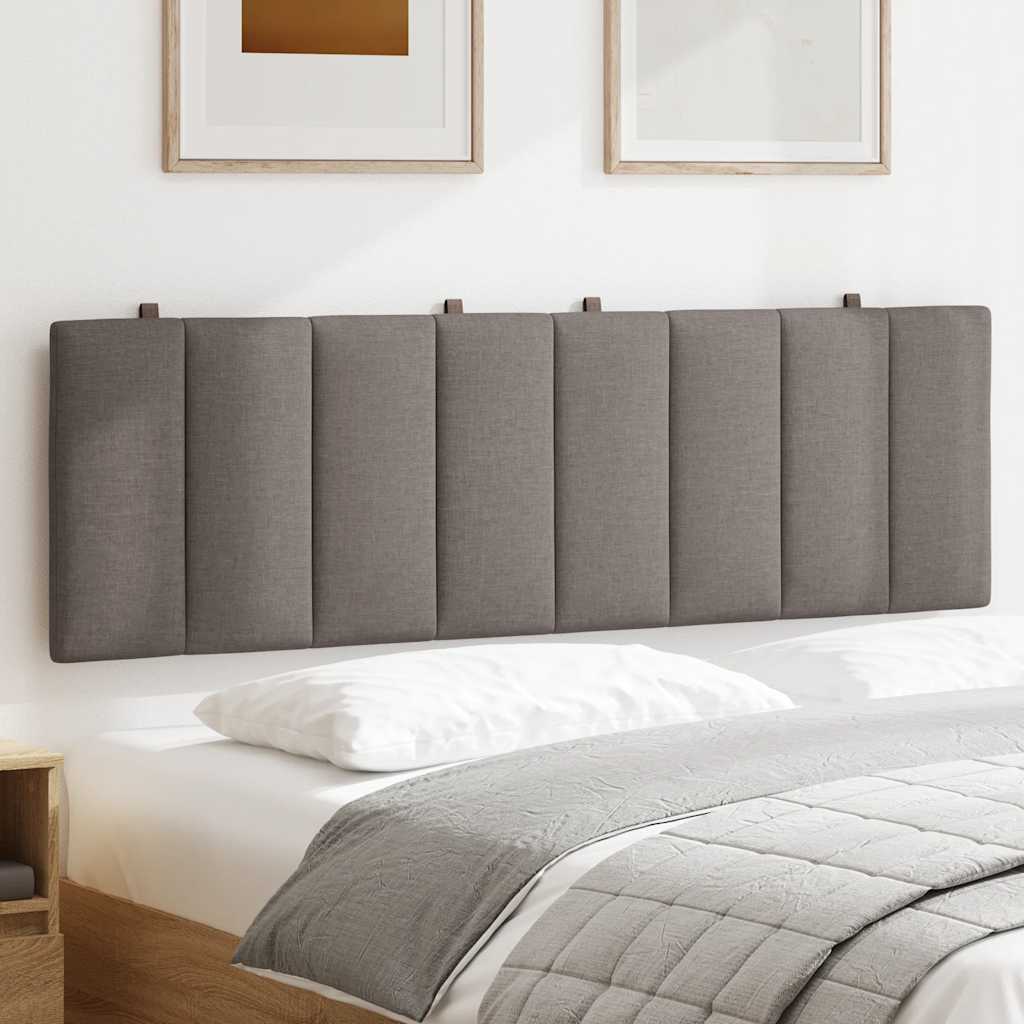 Kopfteil-Kissen "Hanko" Taupe 160 cm Stoff