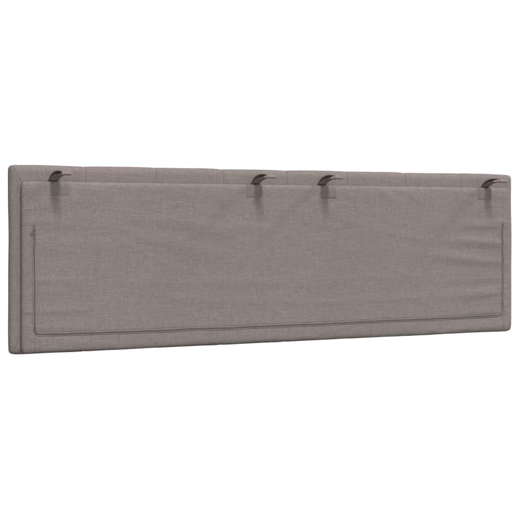 Kopfteil-Kissen "Hanko" Taupe 160 cm Stoff