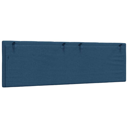 Kopfteil-Kissen "Hanko" Blau 160 cm Stoff