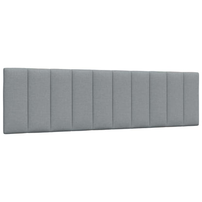 Kopfteil-Kissen "Hanko" Hellgrau 180 cm Stoff