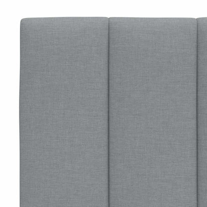 Kopfteil-Kissen "Hanko" Hellgrau 180 cm Stoff