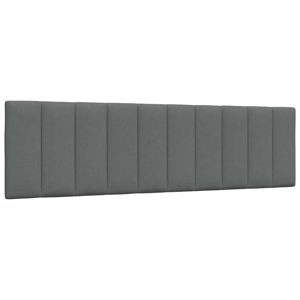 Kopfteil-Kissen "Hanko" Dunkelgrau 180 cm Stoff