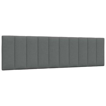 Kopfteil-Kissen "Hanko" Dunkelgrau 180 cm Stoff