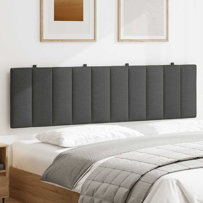 Kopfteil-Kissen "Hanko" Dunkelgrau 180 cm Stoff