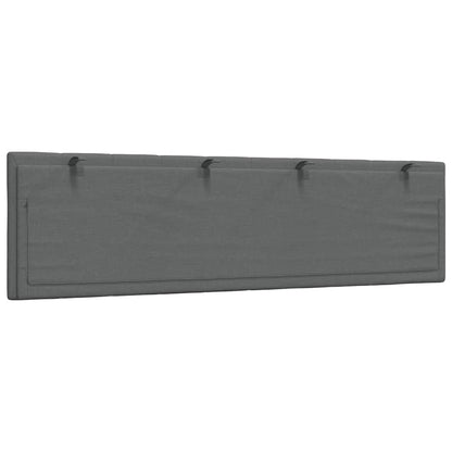 Kopfteil-Kissen "Hanko" Dunkelgrau 180 cm Stoff
