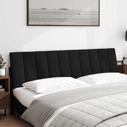Kopfteil-Kissen "Hanko" Schwarz 180 cm Stoff