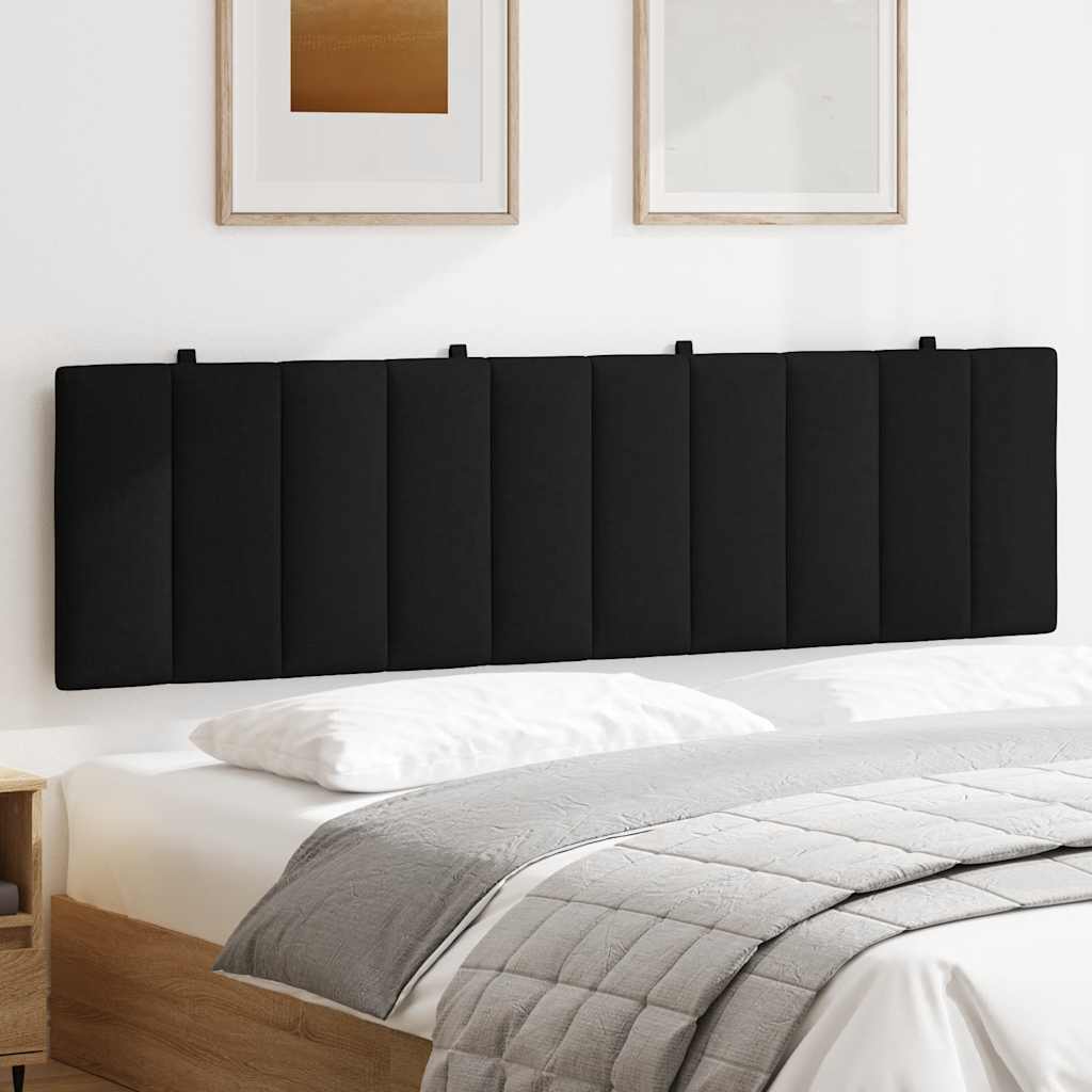Kopfteil-Kissen "Hanko" Schwarz 180 cm Stoff