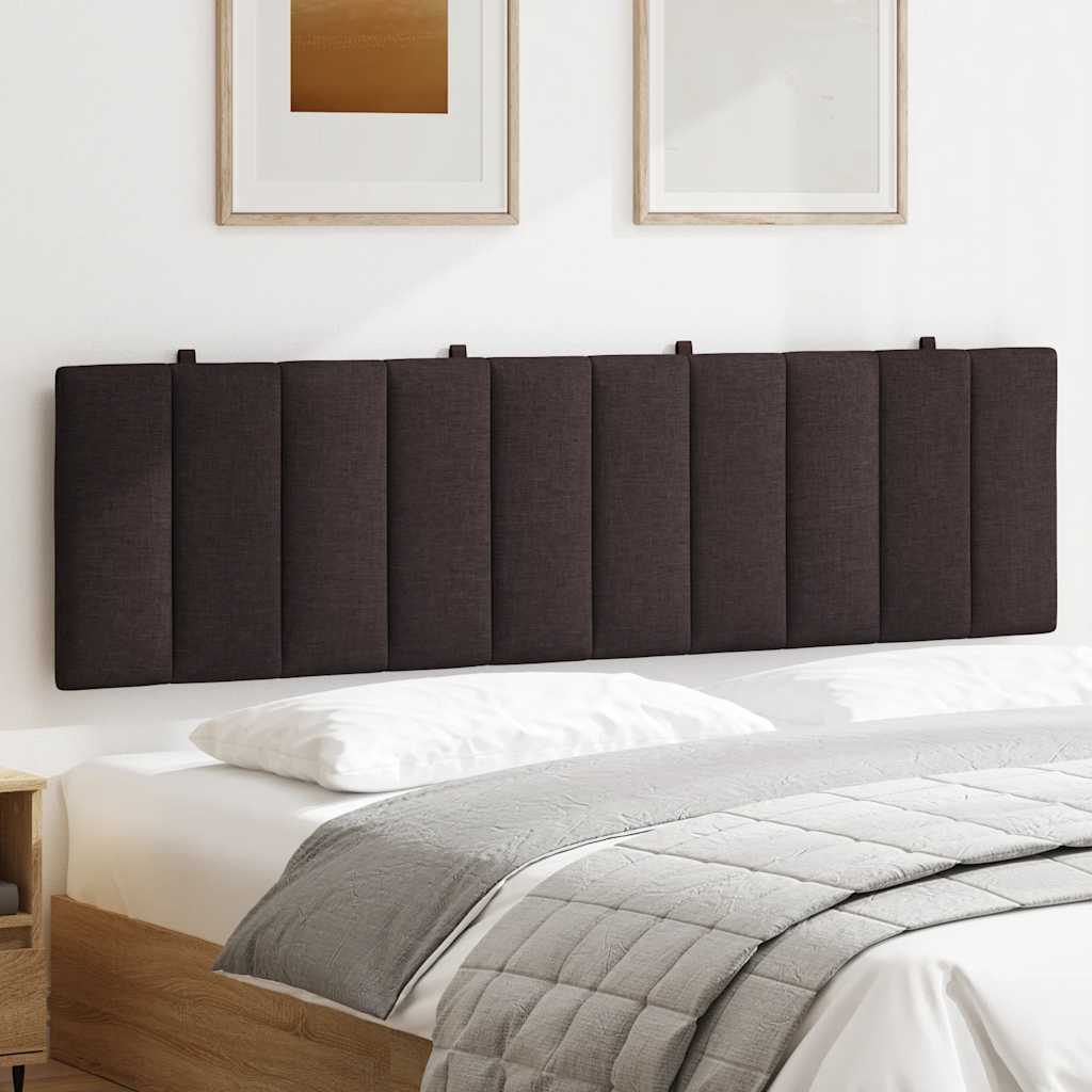 Kopfteil-Kissen "Hanko" Dunkelbraun 180 cm Stoff