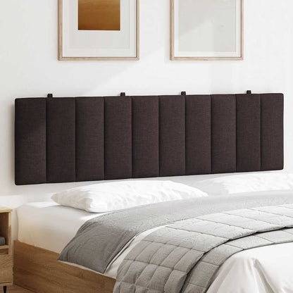 Kopfteil-Kissen "Hanko" Dunkelbraun 180 cm Stoff