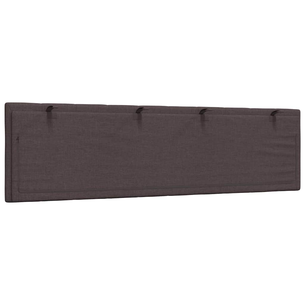 Kopfteil-Kissen "Hanko" Dunkelbraun 180 cm Stoff