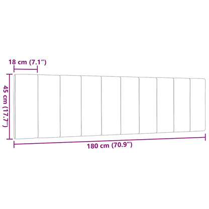 Kopfteil-Kissen "Hanko" Dunkelbraun 180 cm Stoff