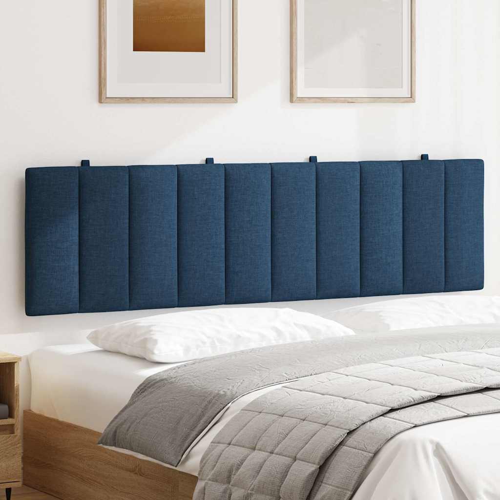 Kopfteil-Kissen "Hanko" Blau 180 cm Stoff