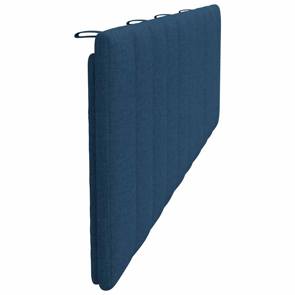 Kopfteil-Kissen "Hanko" Blau 180 cm Stoff