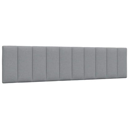 Kopfteil-Kissen "Hanko" Hellgrau 200 cm Stoff