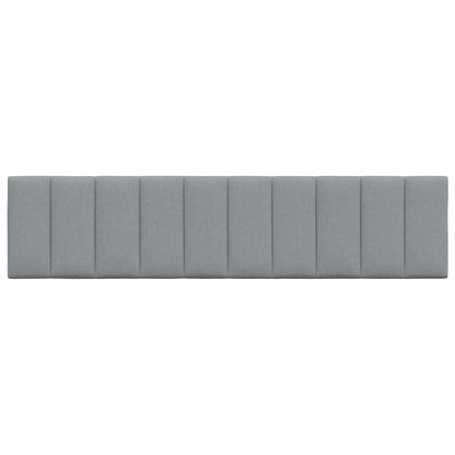 Kopfteil-Kissen "Hanko" Hellgrau 200 cm Stoff