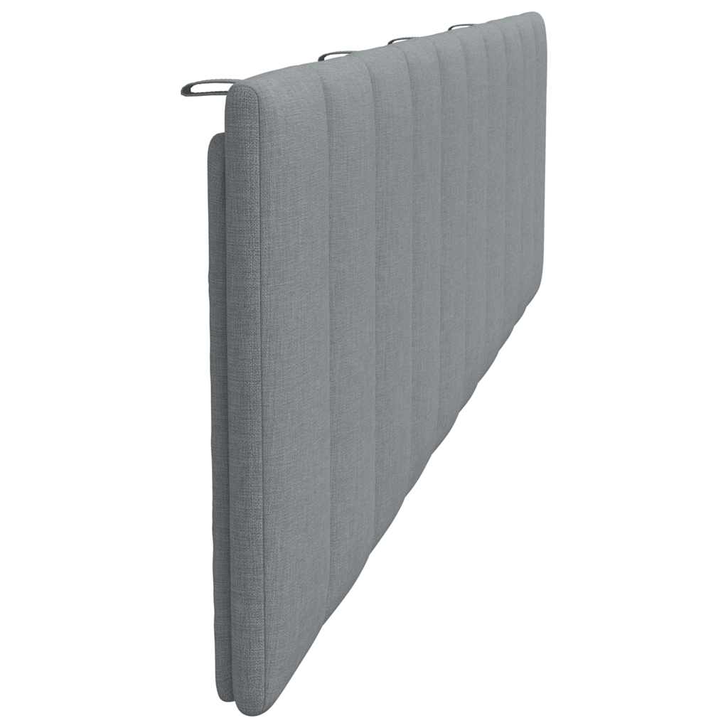 Kopfteil-Kissen "Hanko" Hellgrau 200 cm Stoff