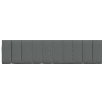 Kopfteil-Kissen "Hanko" Dunkelgrau 200 cm Stoff