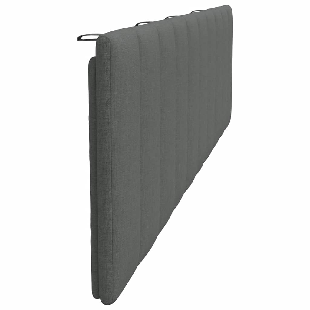 Kopfteil-Kissen "Hanko" Dunkelgrau 200 cm Stoff