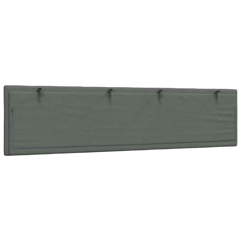 Kopfteil-Kissen "Hanko" Dunkelgrau 200 cm Stoff
