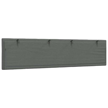 Kopfteil-Kissen "Hanko" Dunkelgrau 200 cm Stoff