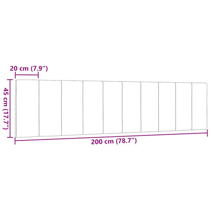Kopfteil-Kissen "Hanko" Dunkelgrau 200 cm Stoff