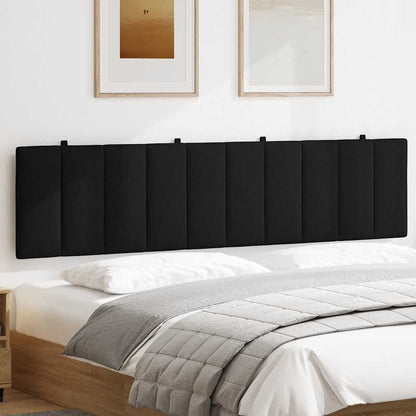 Kopfteil-Kissen "Hanko" Schwarz 200 cm Stoff