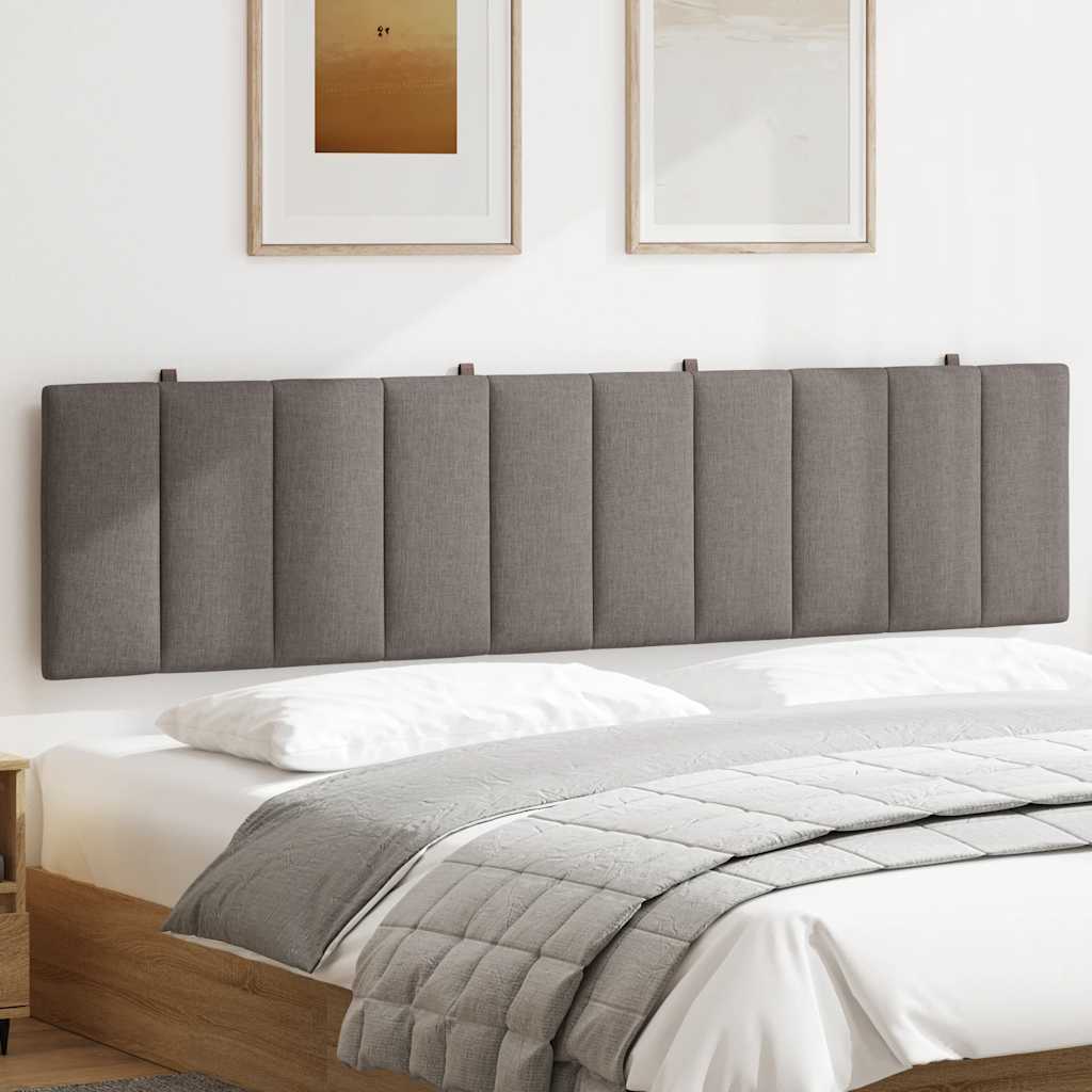 Kopfteil-Kissen "Hanko" Taupe 200 cm Stoff