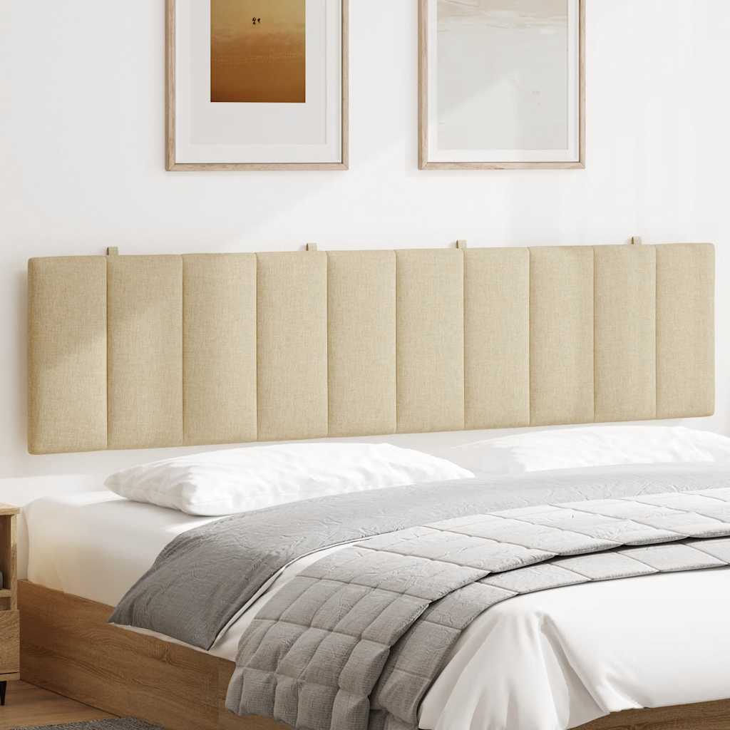 Kopfteil-Kissen "Hanko" Creme 200 cm Stoff