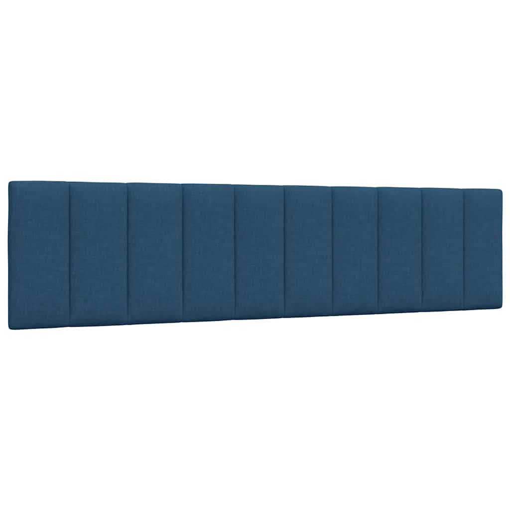 Kopfteil-Kissen "Hanko" Blau 200 cm Stoff