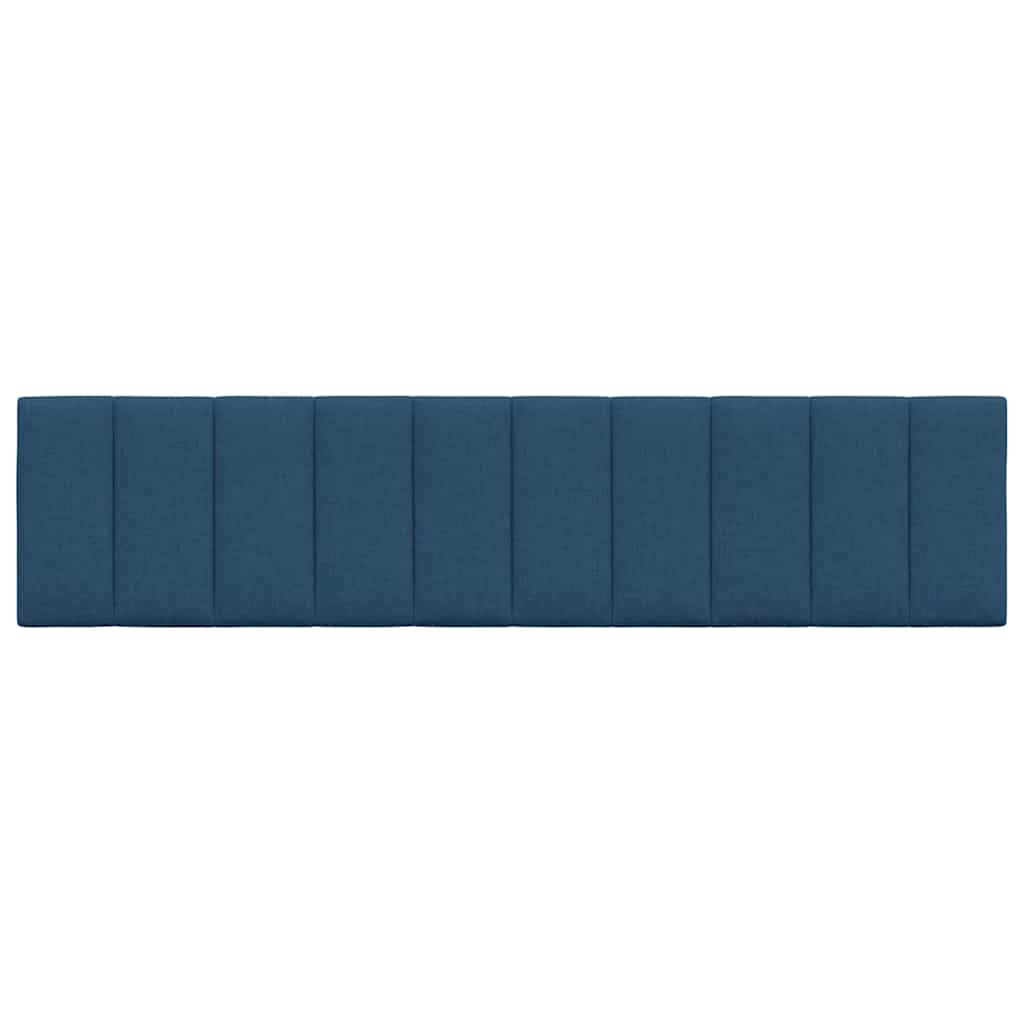Kopfteil-Kissen "Hanko" Blau 200 cm Stoff