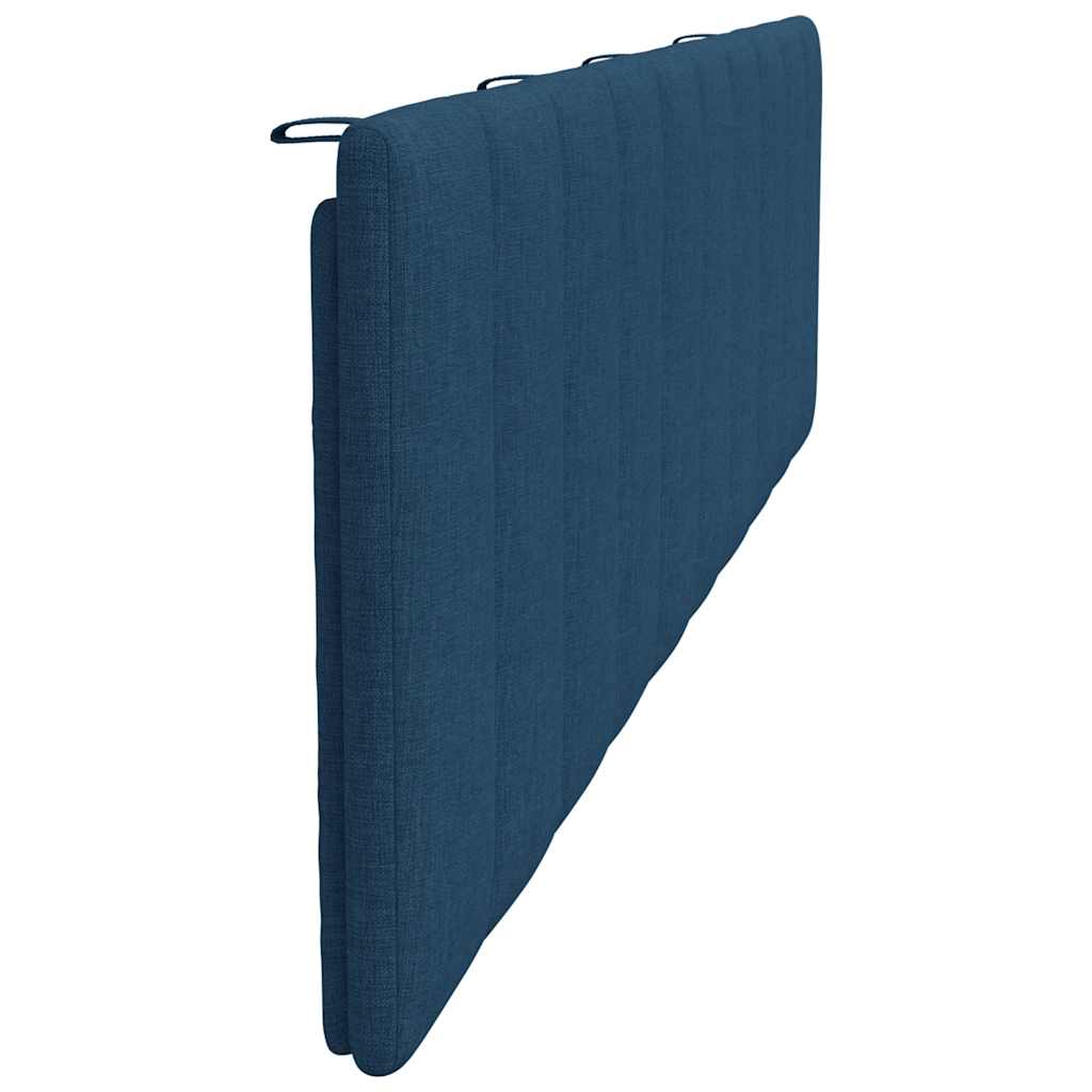 Kopfteil-Kissen "Hanko" Blau 200 cm Stoff