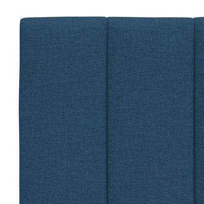 Kopfteil-Kissen "Hanko" Blau 200 cm Stoff