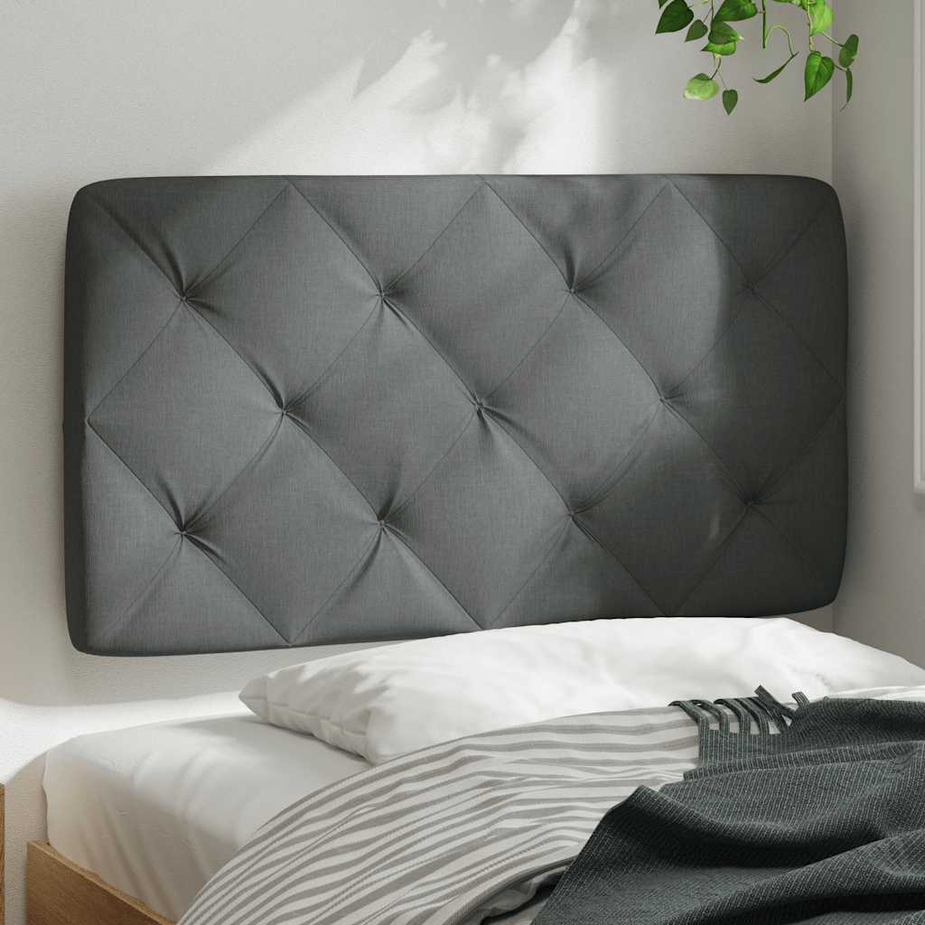 Kopfteil-Kissen Dunkelgrau 80 cm Stoff